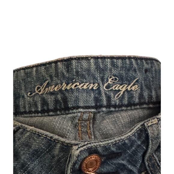 American Eagle Artist Jeans Women’s Size 2 Long Distressed Bootcut Denim - Picture 13 of 15